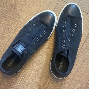 converse all black slip ons unisex 5.5